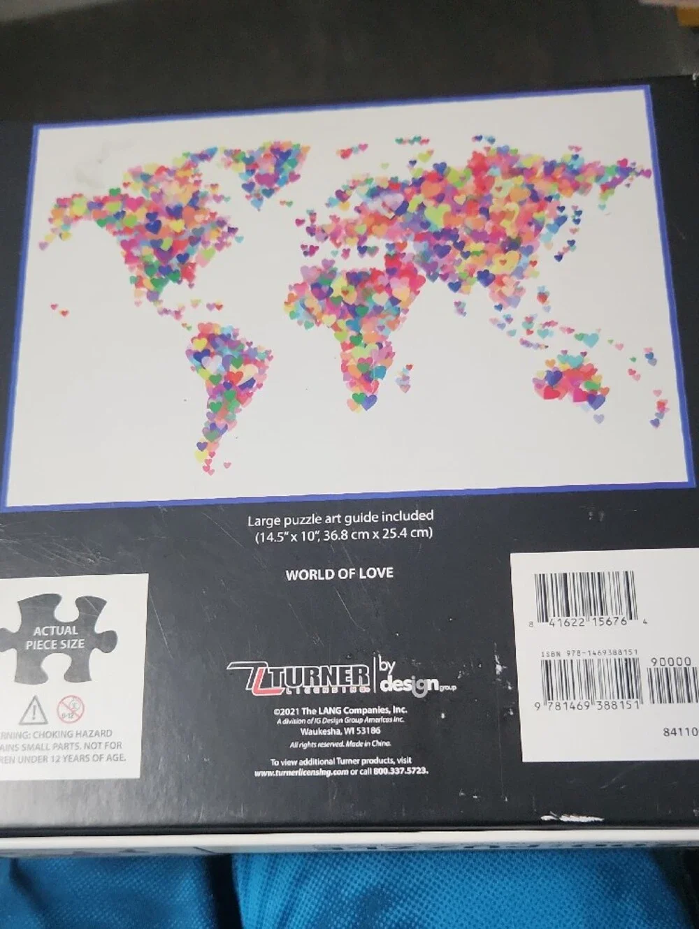 World of Love 500-Piece Heart Map Puzzle